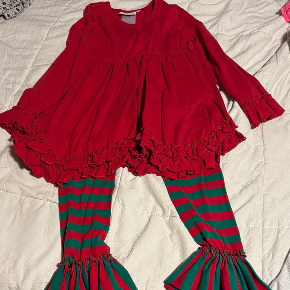 Charming Holiday Red and Green Kids Set